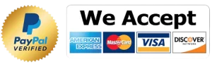 We Accept Credit Card, Visa, PayPal and Netbanking